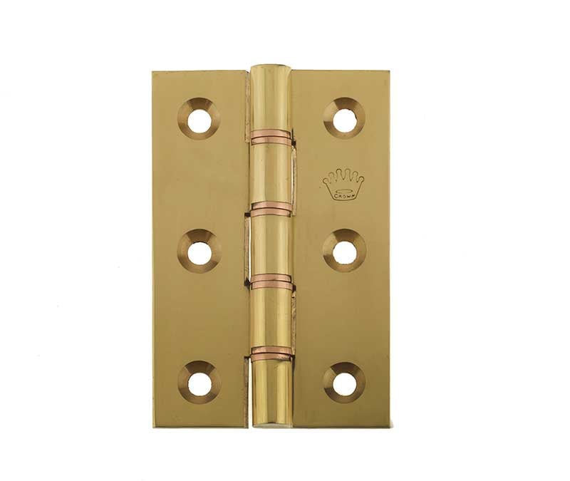 Frelan Hardware Hinges Polished Brass / Washered Hinges / 3" (76mm) Frelan - 76x50x3mm PB DPBW HINGE