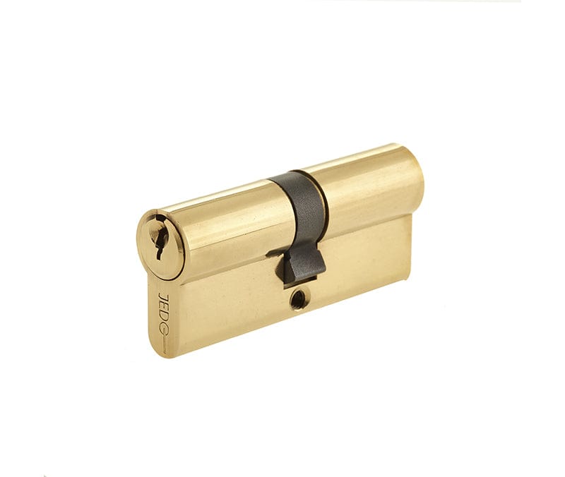 Frelan Hardware Locks & Latches Polished Brass / Euro Double Cylinders / 40 x 40mm Frelan - 80mm PB Euro double cyl KA 62134