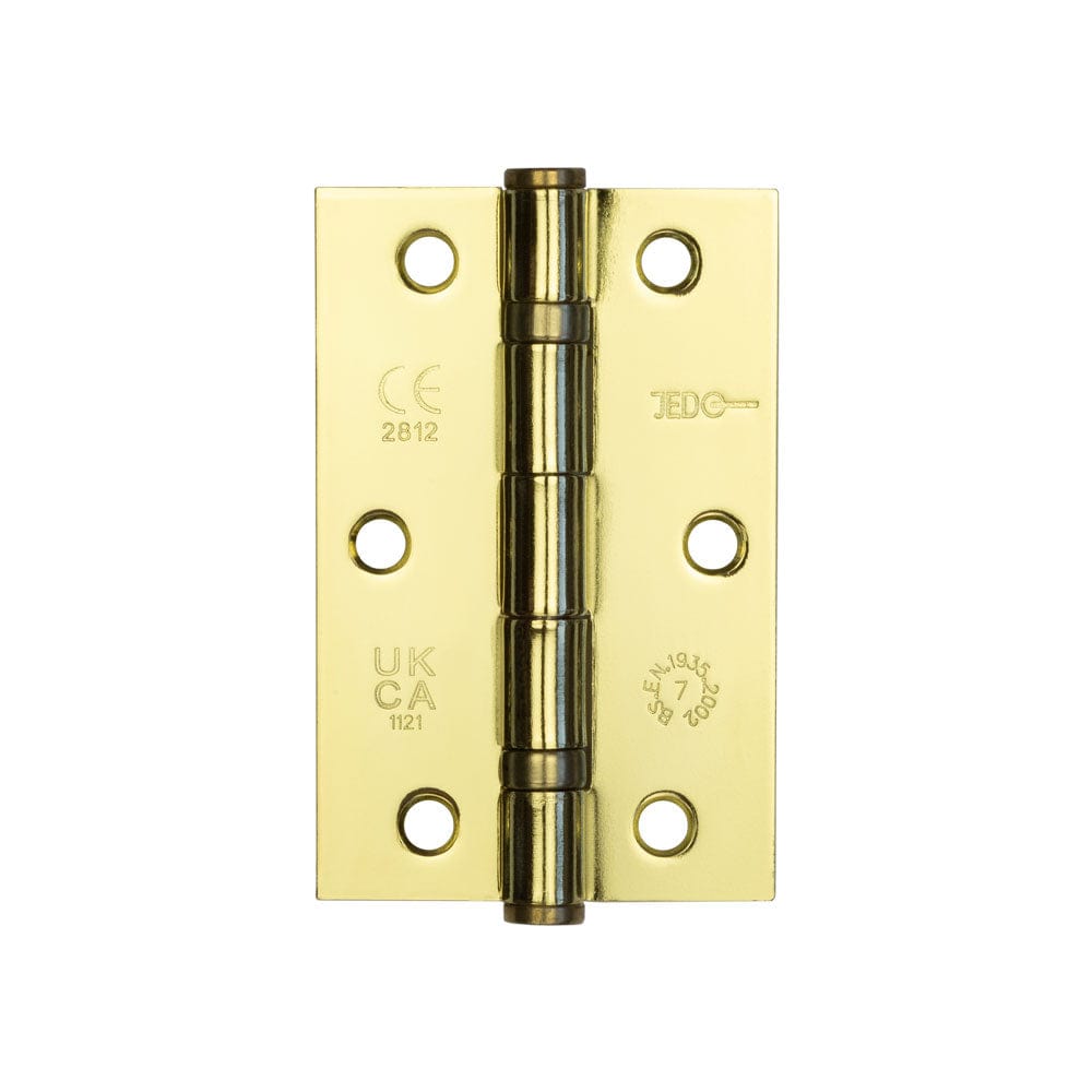 Frelan Hardware Hinges Electro Brass / Ball Bearing Hinges / 3.5" (89mm) Frelan - 89x58x2mm EB Steel ball bearing hinge