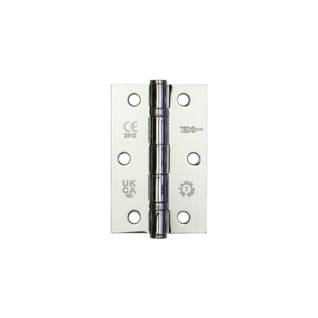 Frelan Hardware Hinges Polished Chrome / Ball Bearing Hinges / 3.5" (89mm) Frelan - 89x58x2mm PC Steel ball bearing hinge