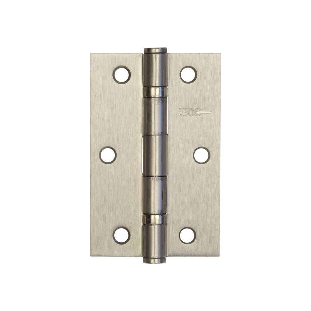 Frelan Hardware Hinges Satin Nickel / Ball Bearing Hinges / 3.5" (89mm) Frelan - 89x58x2mm SN Steel ball bearing hinge