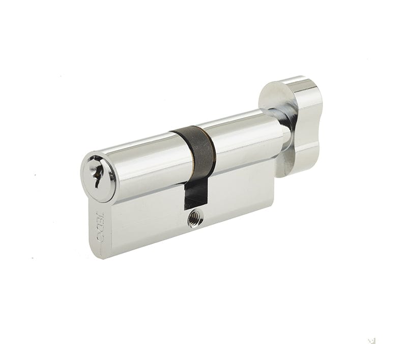 Frelan Hardware Locks & Latches Polished Chrome / Euro Cylinder & Turn / 45 x 45mm Frelan - 90mm PC Euro cyl & turn