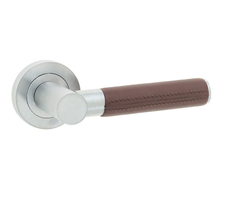 Frelan Hardware Door Furniture Satin Chrome / Round Rose Frelan - Ascot Levers on Round Rose - Satin Chrome