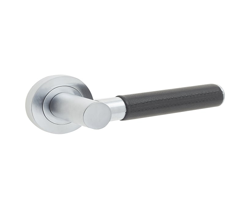 Frelan Hardware Door Furniture Satin Chrome / Round Rose Frelan - Ascot Levers on Round Rose - Satin Chrome