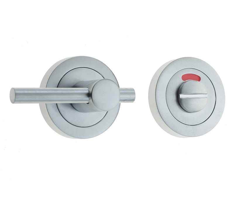 Frelan Hardware Door Furniture Satin Chrome / Easy Turn & Release Frelan - Bathroom Easy Turn & Release with Indicator - Satin Chrome