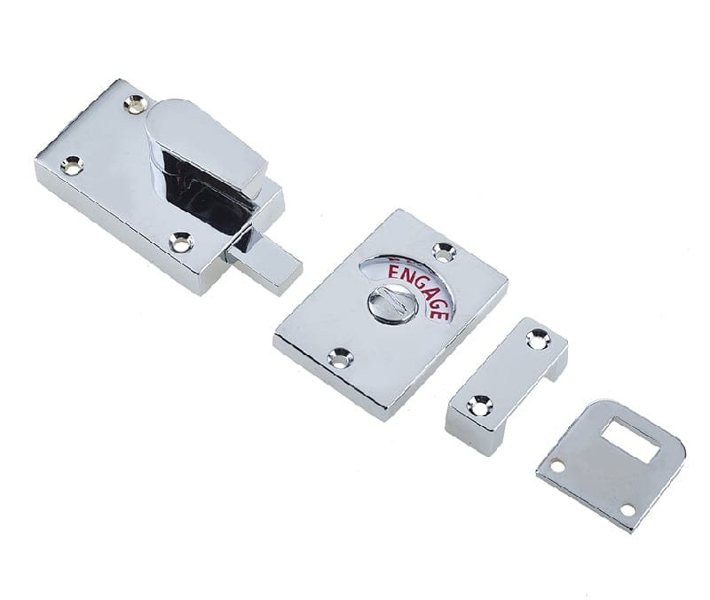 Frelan Hardware Door Furniture Polished Chrome / Yes Frelan - Bathroom Indicator Bolt - Polished Chrome