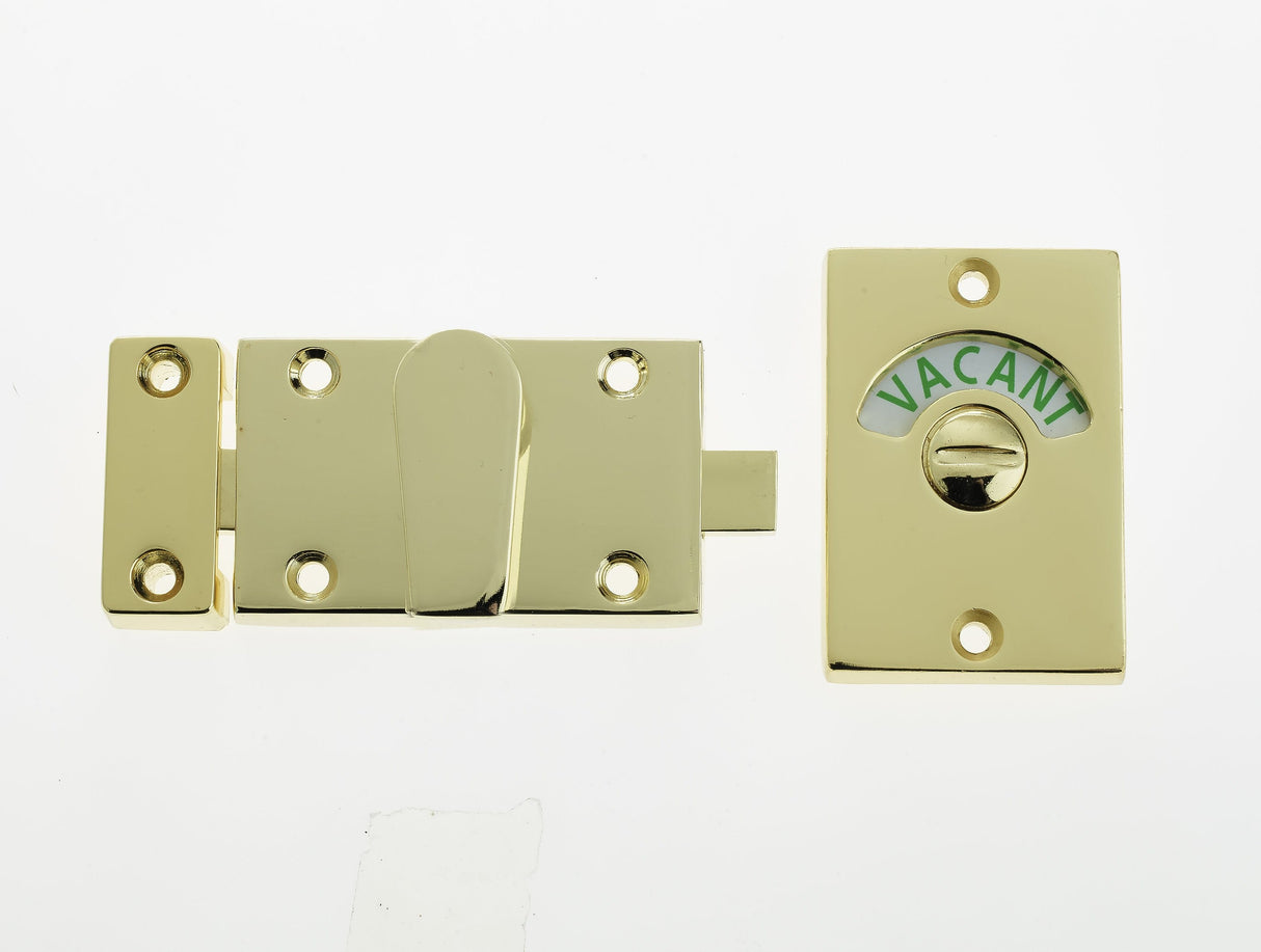 Frelan Hardware Door Furniture Brass Finish / Yes Frelan - Bathroom Indicator Bolt - PVD