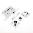 Frelan Hardware Locks & Latches Polished Chrome / Sliding Door Locks / Square Frelan - BATHROOM SLIDING DOOR KIT SQUARE PC 40-45MM