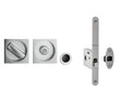 Frelan Hardware Locks & Latches Satin Chrome / Sliding Door Locks / Square Frelan - BATHROOM SLIDING DOOR KIT SQUARE SC 40-45MM