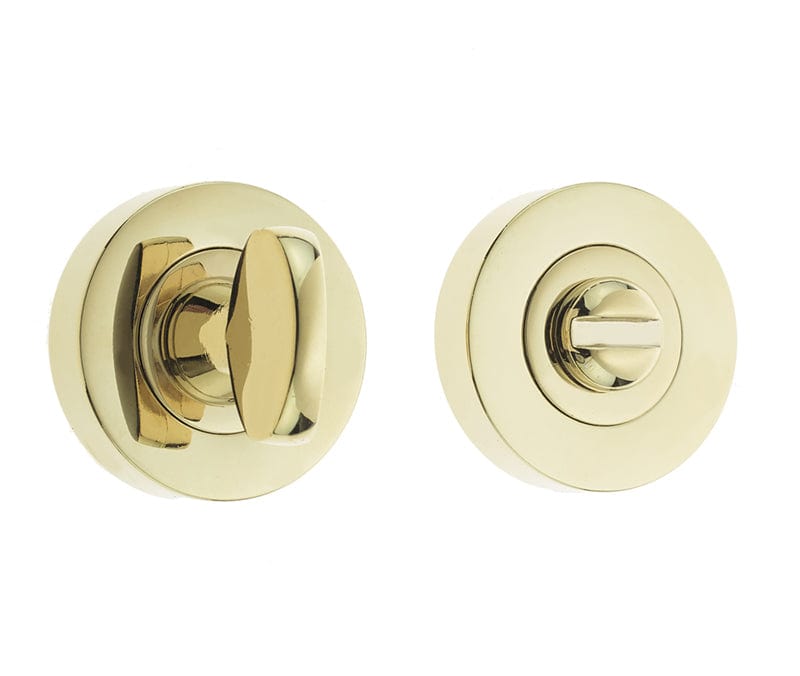 Frelan Hardware Door Furniture PVD Brass / No Frelan - Bathroom Turn & Release without Indicator - PVD Brass