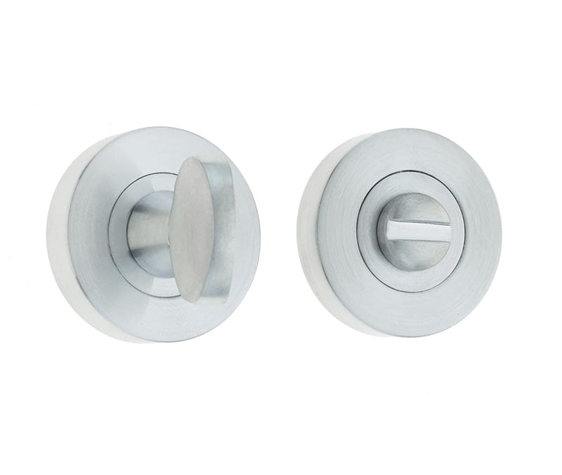 Frelan Hardware Door Furniture Satin Chrome / No Frelan - Bathroom Turn & Release without Indicator - Satin Chrome