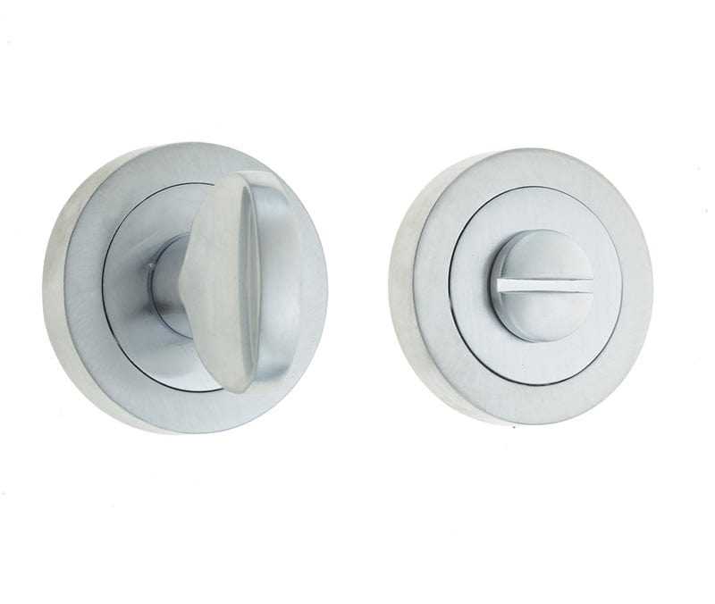 Frelan Hardware Door Furniture Satin Chrome / No Frelan - Bathroom Turn & Release without Indicator - Satin Chrome