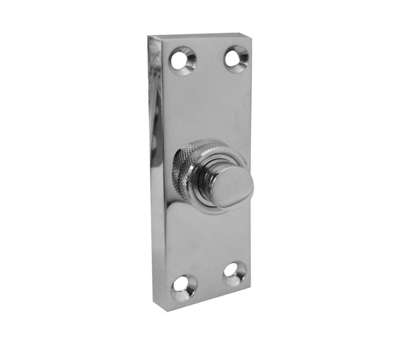 Frelan Hardware Door Furniture Polished Chrome / Rectangular Bell Push Frelan - Bell Push - Polished Chrome