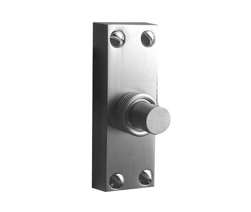 Frelan Hardware Door Furniture Satin Chrome / Rectangular Bell Push Frelan - Bell Push - Satin Chrome