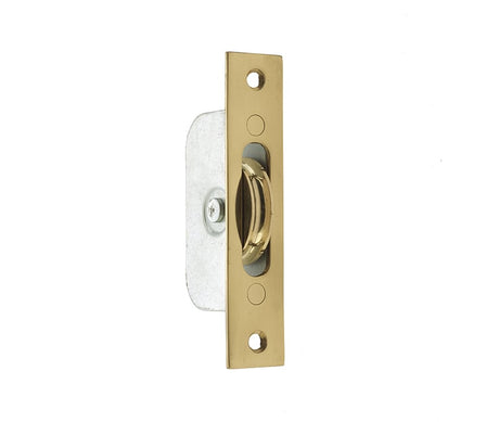 Frelan Hardware Window Furniture Polished Brass / Sash Pulley Frelan - Brass Roller Sash Axel Pulley - Polished Brass