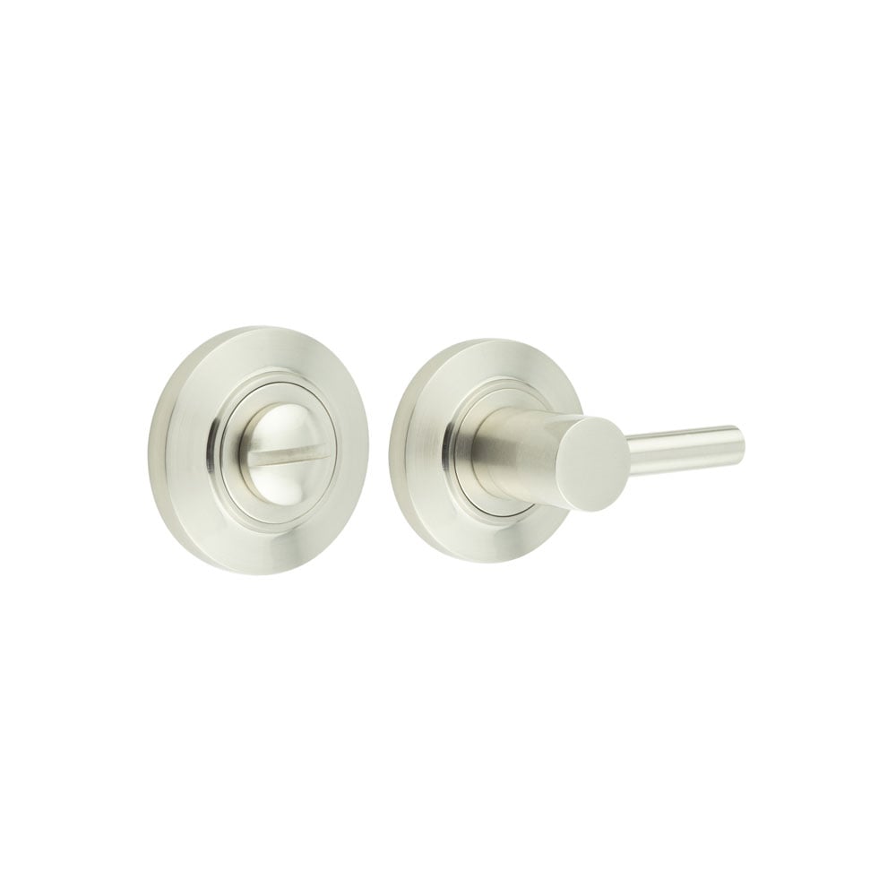 Frelan Hardware Door Furniture Satin Nickel Frelan - Burlington Easy Turn & Release Chamfered Rose Satin Nickel