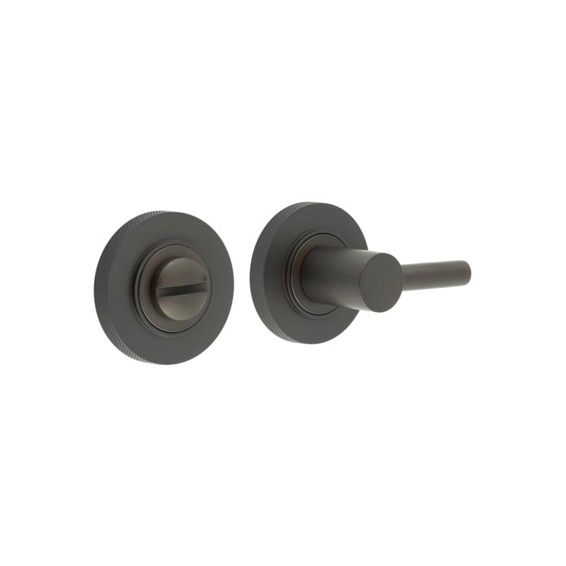 Frelan Hardware Door Furniture Dark Bronze Frelan - Burlington Easy Turn & Release Knurled Rose Dark Bronze