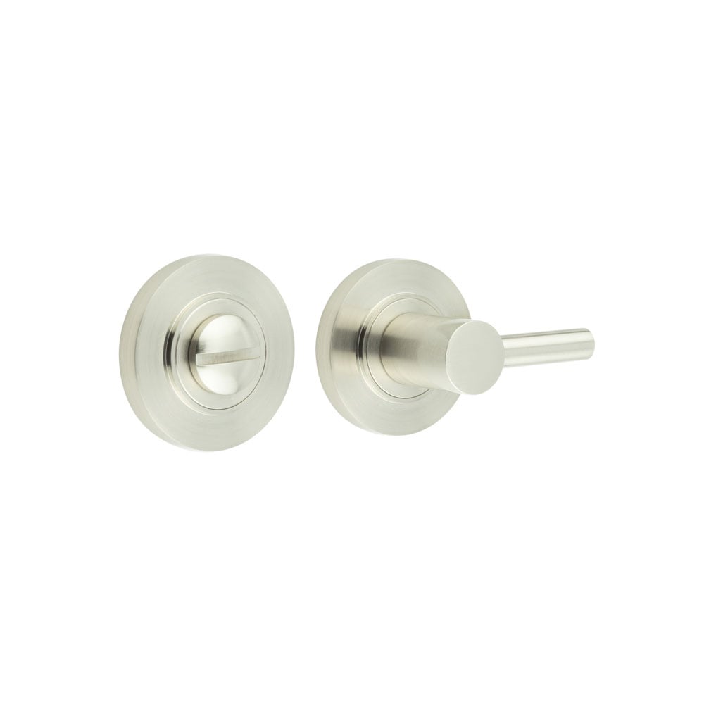 Frelan Hardware Door Furniture Satin Nickel Frelan - Burlington Easy Turn & Release Plain Rose Satin Nickel