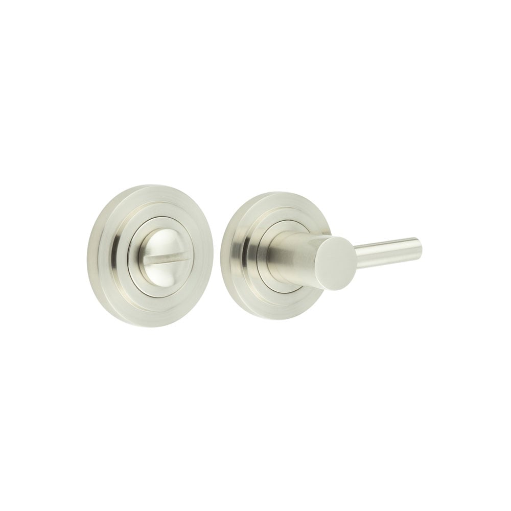 Frelan Hardware Door Furniture Satin Nickel Frelan - Burlington Easy Turn & Release Stepped Rose Satin Nickel