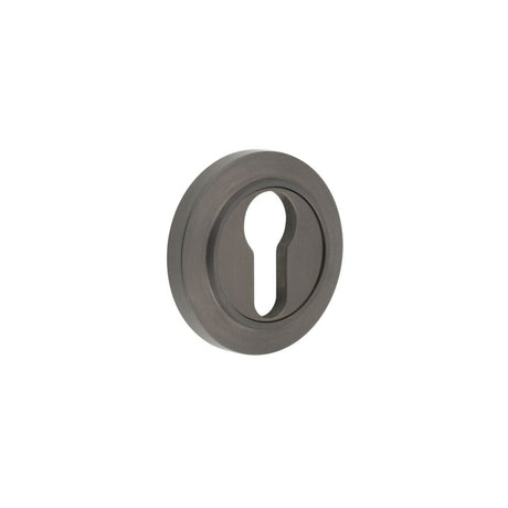 Frelan Hardware Door Furniture Dark Bronze / Euro Profile Escutcheons Frelan - Burlington Euro Profile Escutcheons Chamfered Rose Dark Bronze