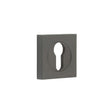 Frelan Hardware Door Furniture Dark Bronze / Euro Profile Escutcheons Frelan - Burlington Euro Profile Escutcheons Square Plain Rose Dark Bronze