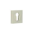 Frelan Hardware Door Furniture Satin Nickel / Euro Profile Escutcheons Frelan - Burlington Euro Profile Escutcheons Square Plain Rose Satin Nickel