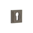 Frelan Hardware Door Furniture Dark Bronze / Euro Profile Escutcheons Frelan - Burlington Euro Profile Escutcheons Square Stepped Rose Dark Bronze