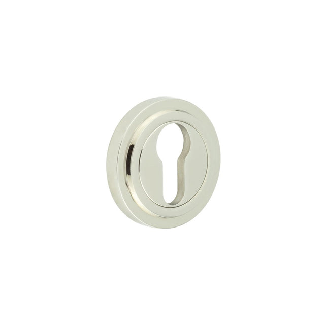 Frelan Hardware Door Furniture Polished Nickel / Euro Profile Escutcheons Frelan - Burlington Euro Profile Escutcheons Stepped Rose Polished Nickel