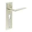 Frelan Hardware Door Furniture Satin Nickel / Euro Profile Lock Handles Frelan - Burlington Mayfair Euro Profile Door Handles Satin Nickel