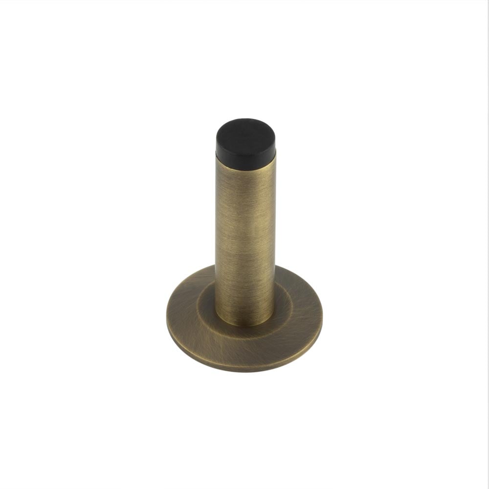 Frelan Hardware Door Furniture Antique Brass Frelan - Burlington Plain Wall Mounted Door Stops Chamfered Rose Antique Brass
