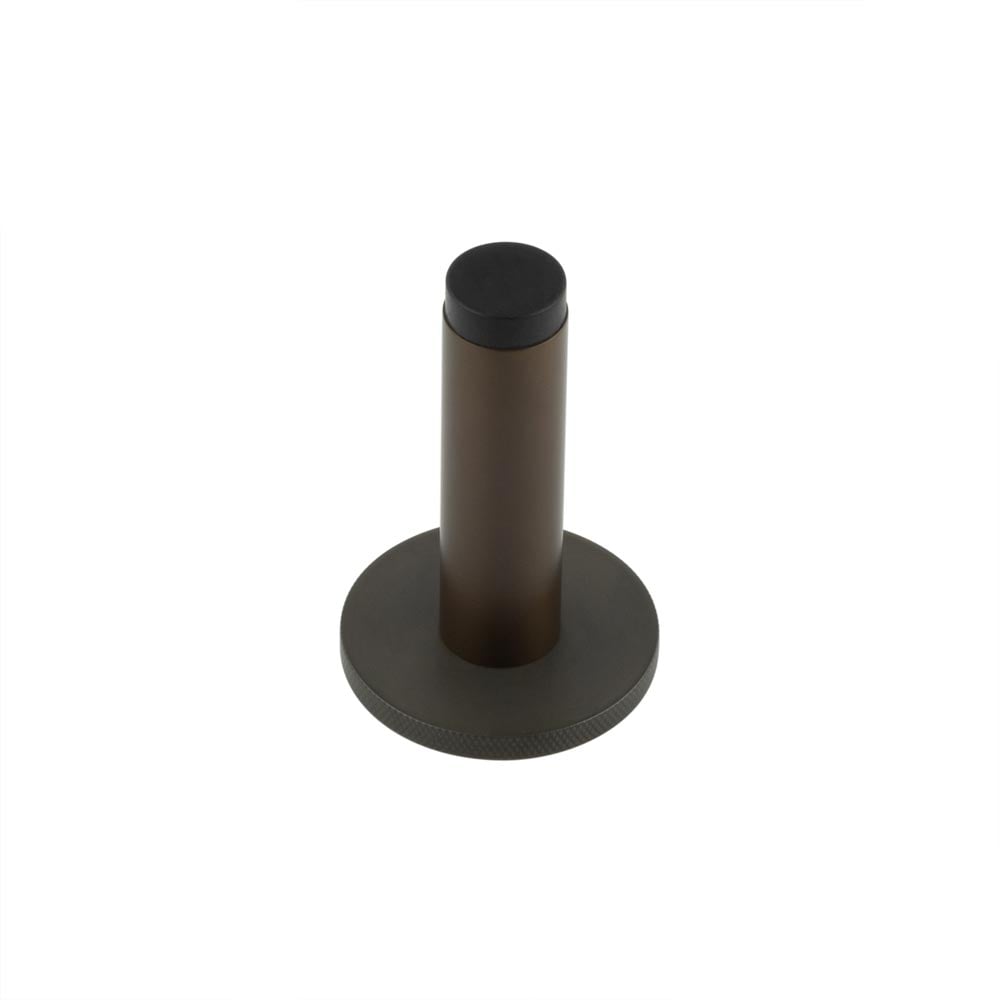 Frelan Hardware Door Furniture Dark Bronze Frelan - Burlington Plain Wall Mounted Door Stops Knurled Rose Dark Bronze