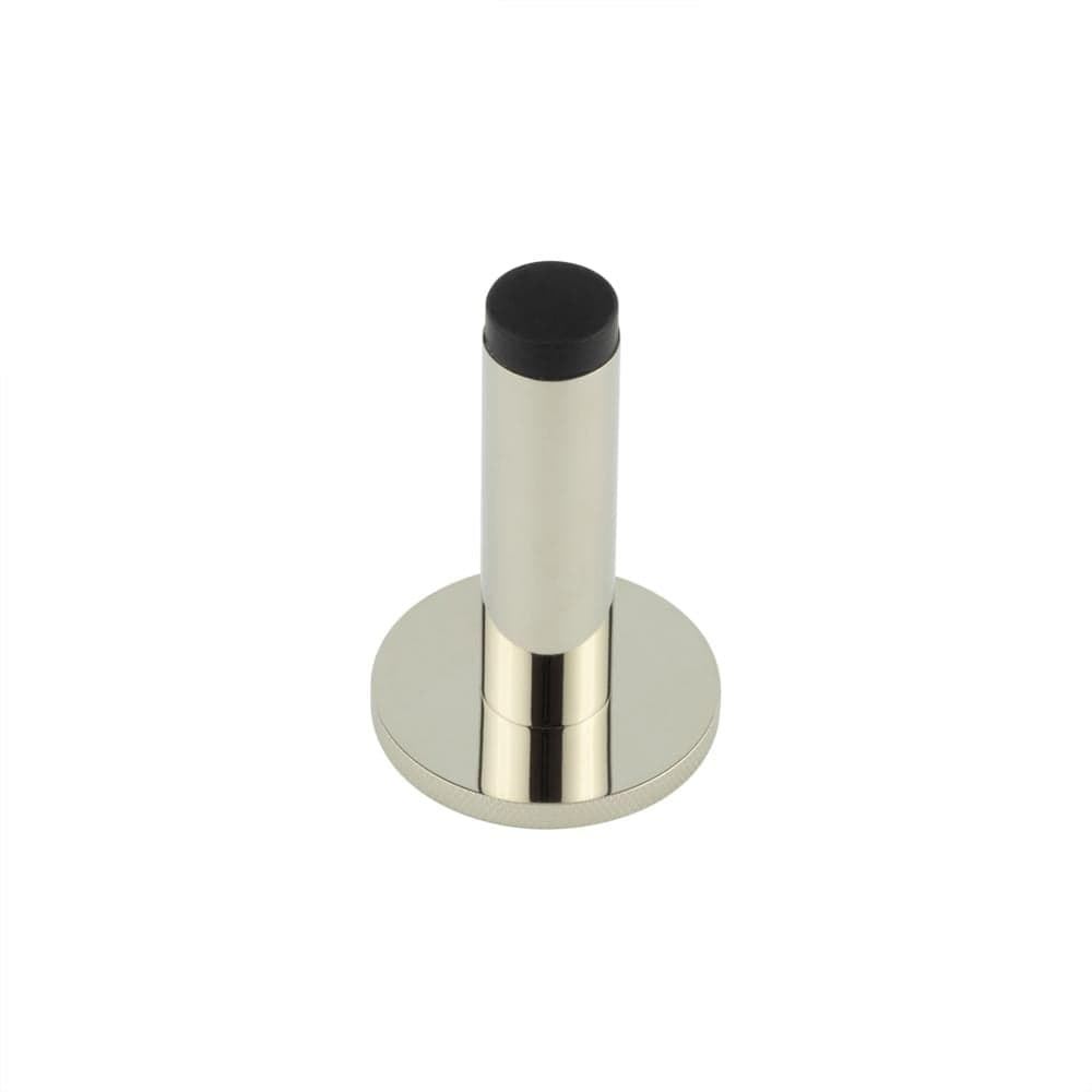 Frelan Hardware Door Furniture Polished Nickel Frelan - Burlington Plain Wall Mounted Door Stops Knurled Rose Polished Nickel