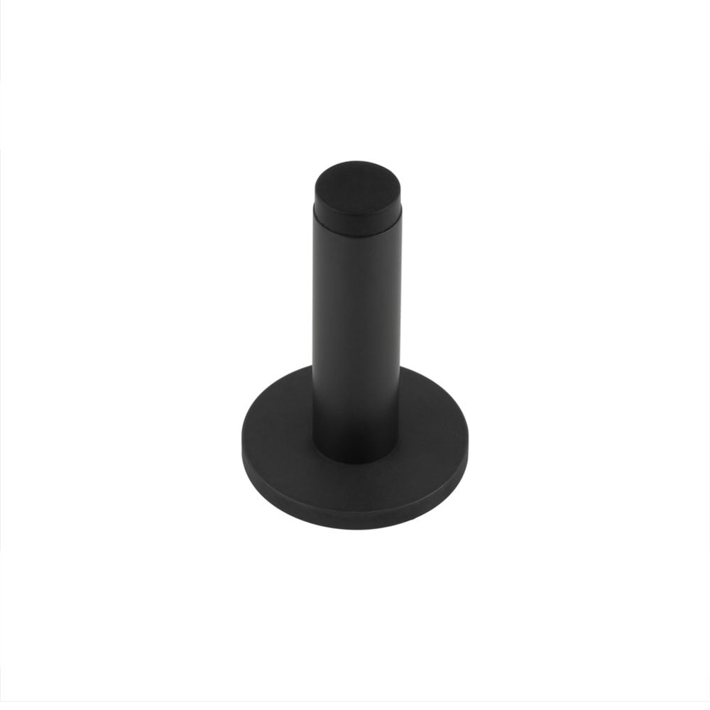 Frelan Hardware Black Frelan - Burlington Plain Wall Mounted Door Stops Plain Rose Black