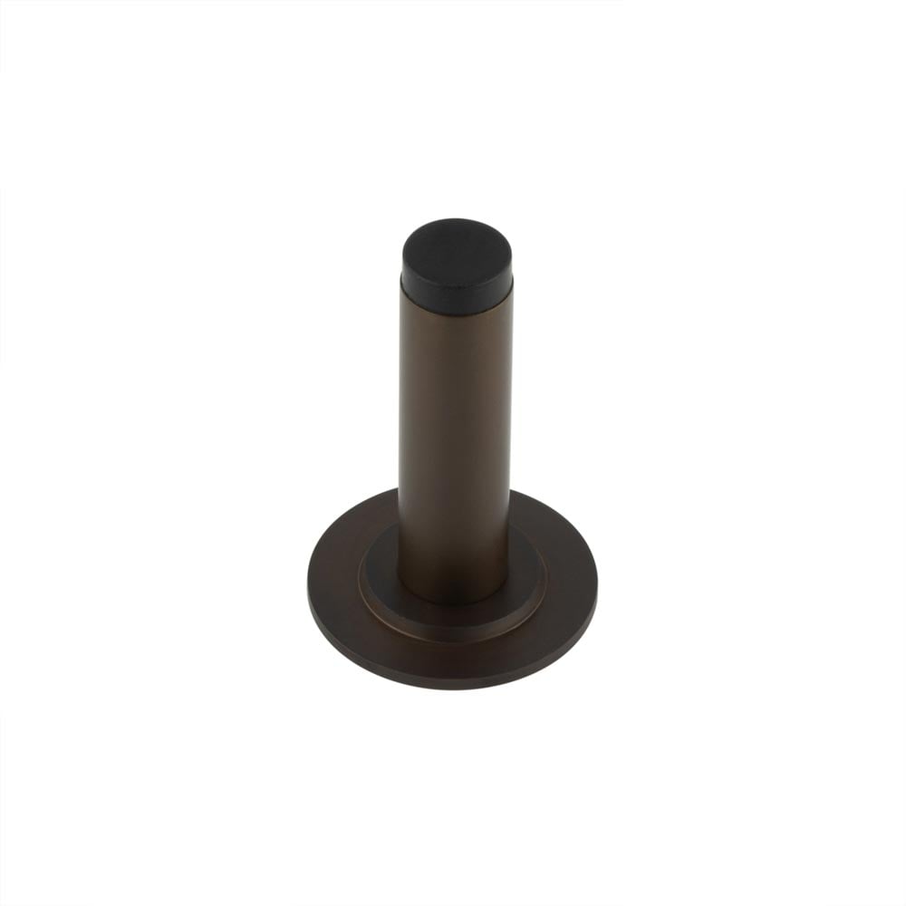 Frelan Hardware Door Furniture Dark Bronze Frelan - Burlington Plain Wall Mounted Door Stops Stepped Rose Dark Bronze