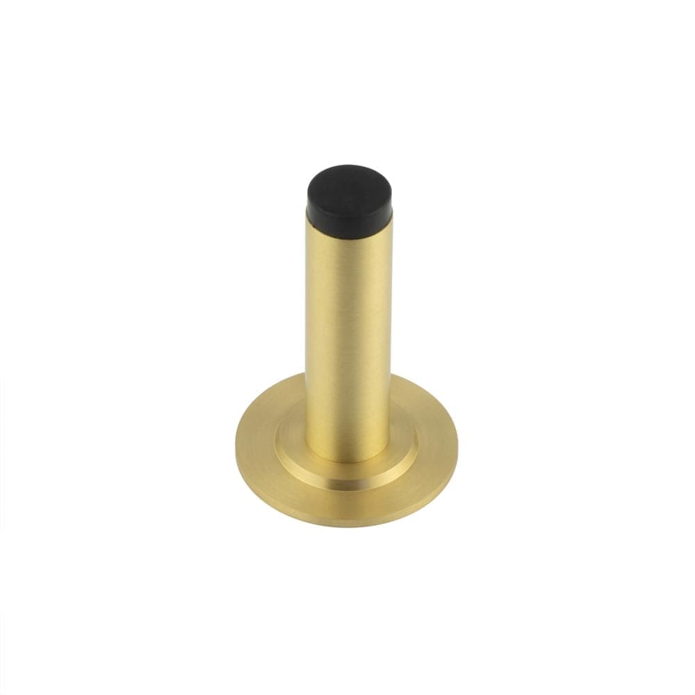 Frelan Hardware Door Furniture Satin Brass Frelan - Burlington Plain Wall Mounted Door Stops Stepped Rose Satin Brass