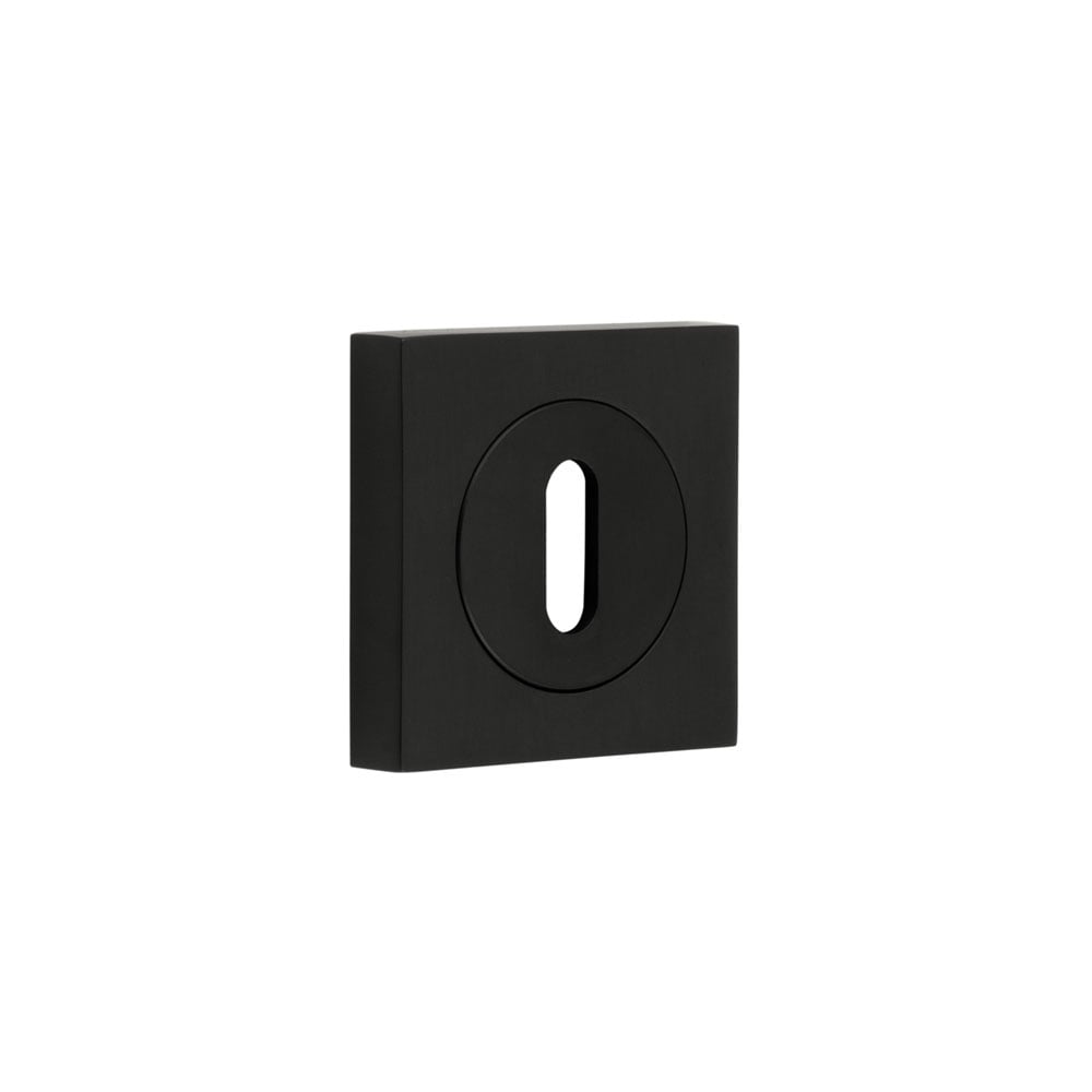 Frelan Hardware Door Furniture Black Frelan - Burlington Standard Keyway Escutcheons Square Plain Black