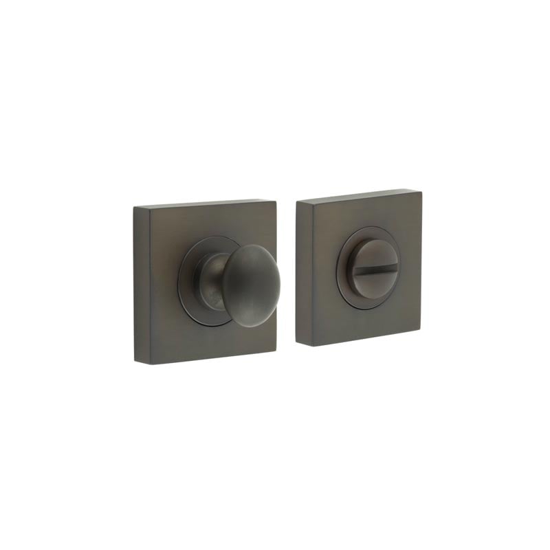 Frelan Hardware Door Furniture Dark Bronze Frelan - Burlington Turns & Releases Inner 1 Square Plain Rose Dark Bronze