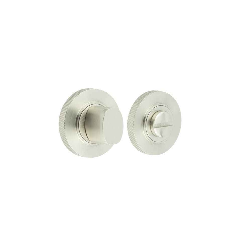 Frelan Hardware Door Furniture Satin Nickel Frelan - Burlington Turns & Releases Inner 3 Knurled Rose Satin Nickel