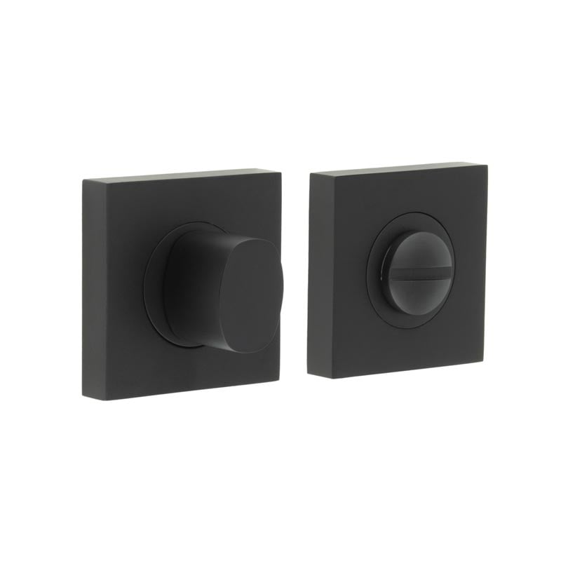 Frelan Hardware Door Furniture Black Frelan - Burlington Turns & Releases Inner 3 Square Plain Rose Black