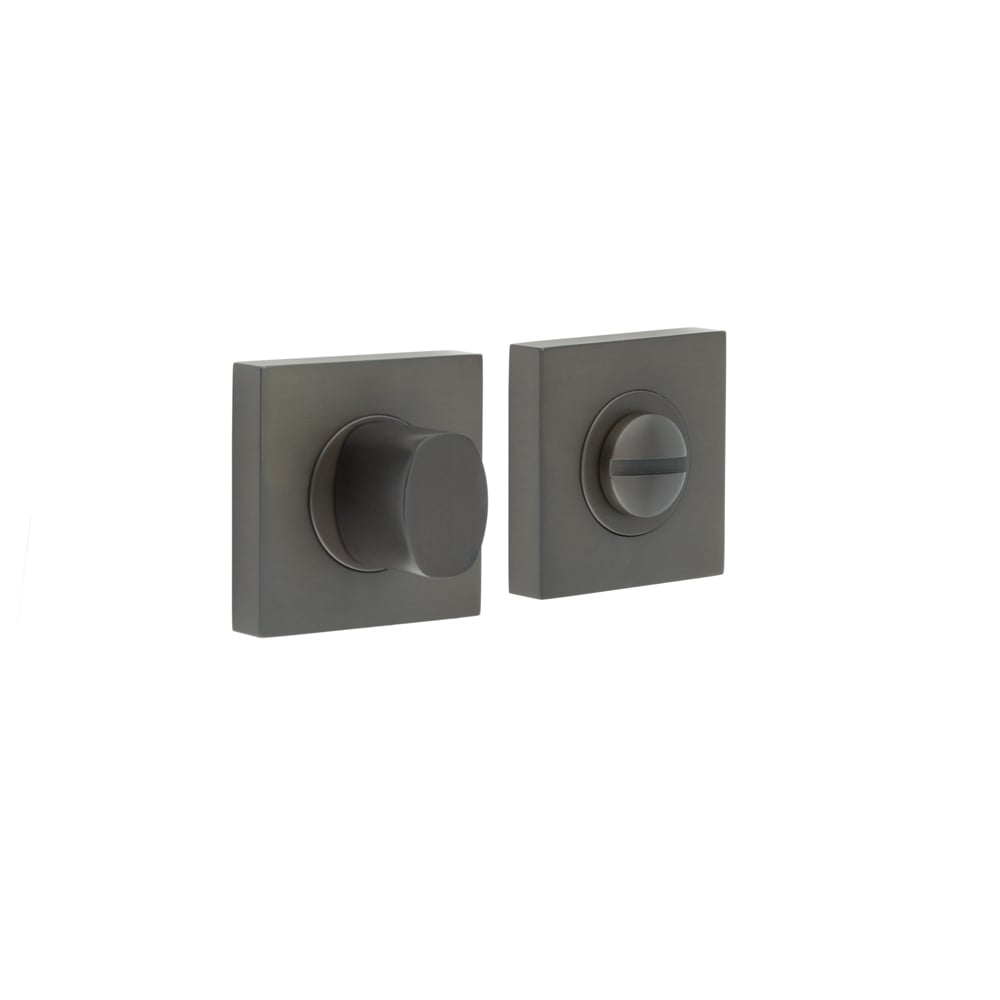 Frelan Hardware Door Furniture Dark Bronze Frelan - Burlington Turns & Releases Inner 3 Square Plain Rose Dark Bronze