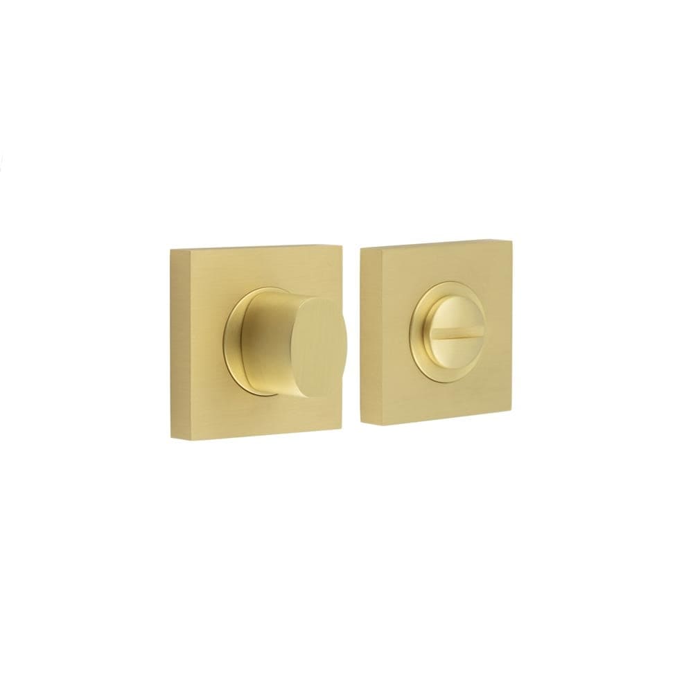 Frelan Hardware Door Furniture Satin Brass Frelan - Burlington Turns & Releases Inner 3 Square Plain Rose Satin Brass