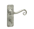 Frelan Hardware Door Furniture Pewter / Bathroom Lock Handles Frelan - Chester Bathrrom Lock Handles on Backplate - Pewter
