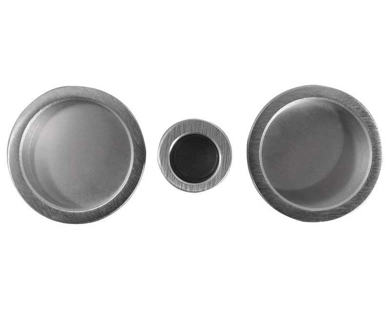 Frelan Hardware Door Furniture Satin Chrome / Flush Pull / Round Frelan - CIRCULAR FLUSH PULL KIT SC