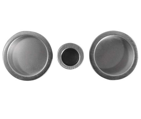 Frelan Hardware Door Furniture Satin Chrome / Flush Pull / Round Frelan - CIRCULAR FLUSH PULL KIT SC