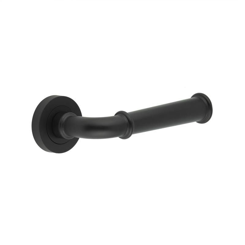 Frelan Hardware Door Furniture Black / Round Rose Frelan - Classic Lever on Round Rose - Matt Black