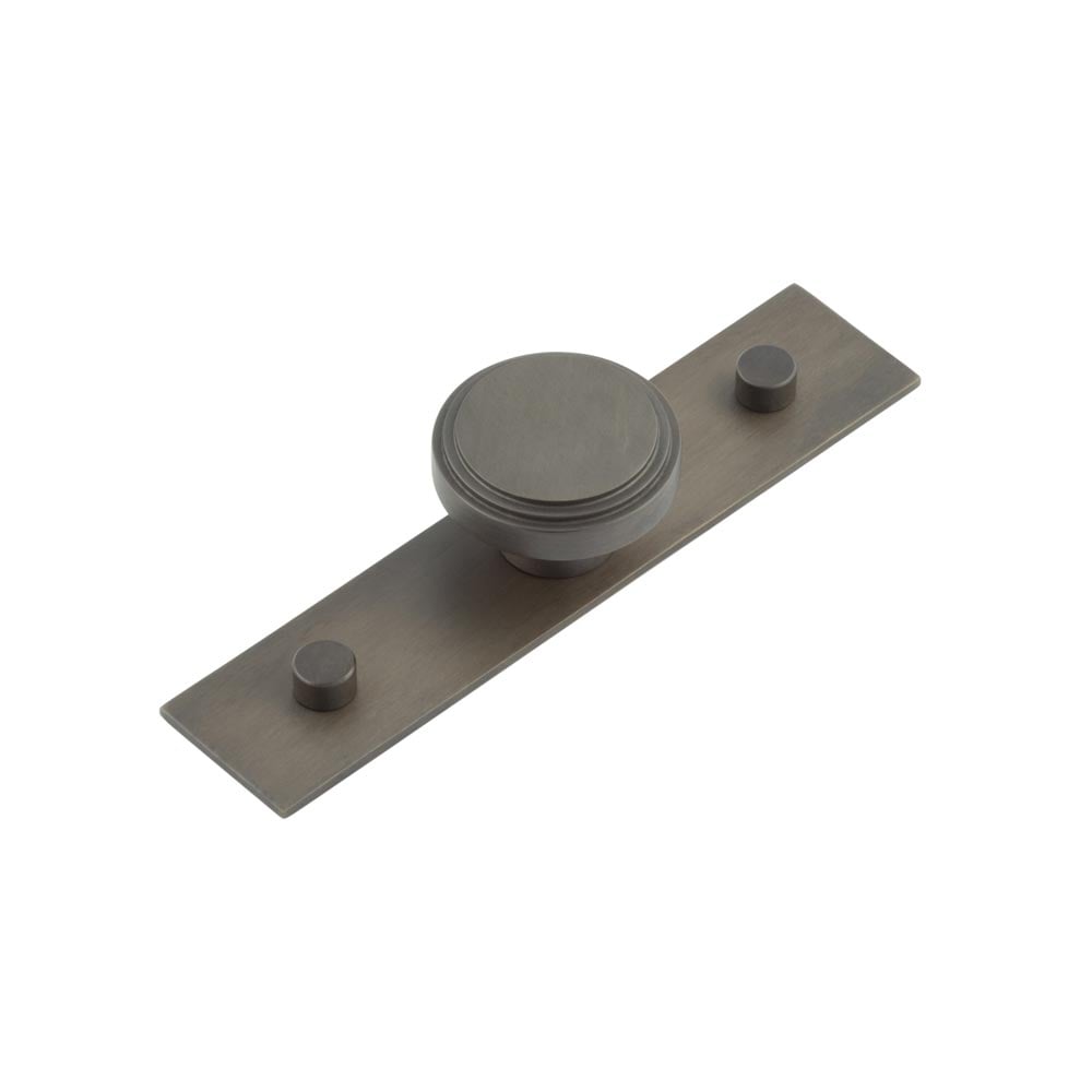 Frelan Hardware Cabinet Hardware Dark Bronze / Cabinet Knobs Frelan - Cropley Cupboard Knobs 40mm Plain Backplate Dark Bronze
