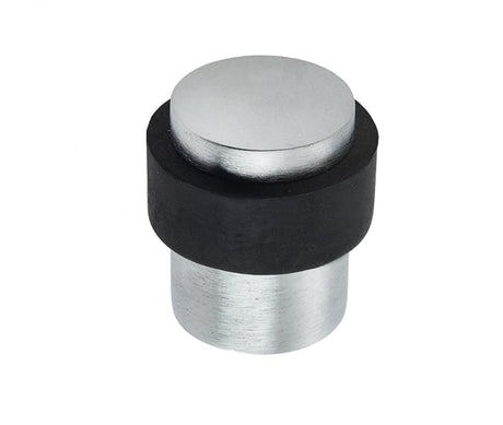 Frelan Hardware Door Furniture Satin Chrome / Floor Door Stop Frelan - Cylinder Floor Mounted Door Stop - Satin Chrome