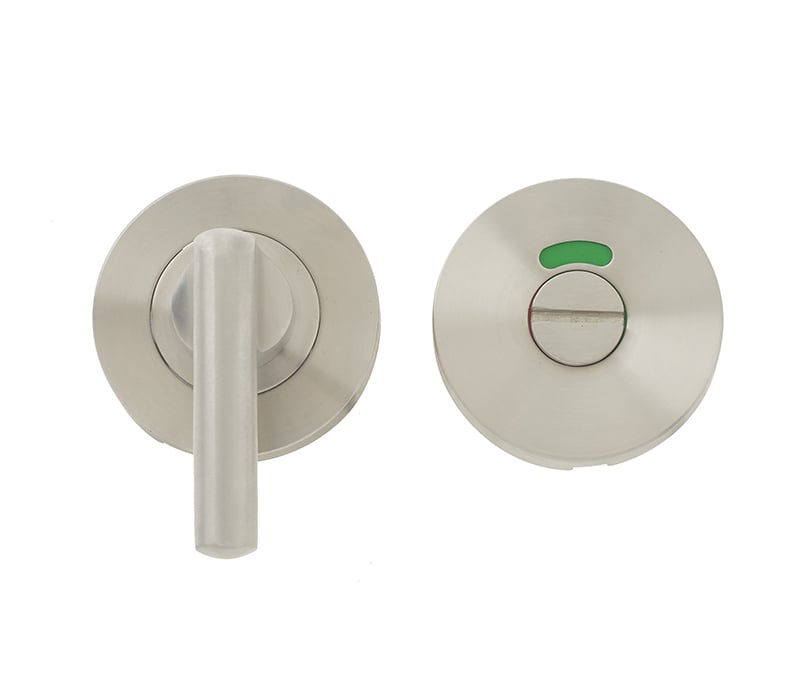 Frelan Hardware Door Furniture Satin Stainless Steel / Yes / Easy Turn & Release Frelan - Easy Turn & Release 52mm x 8mm No Indicator - Grade 201 Stainless Stain