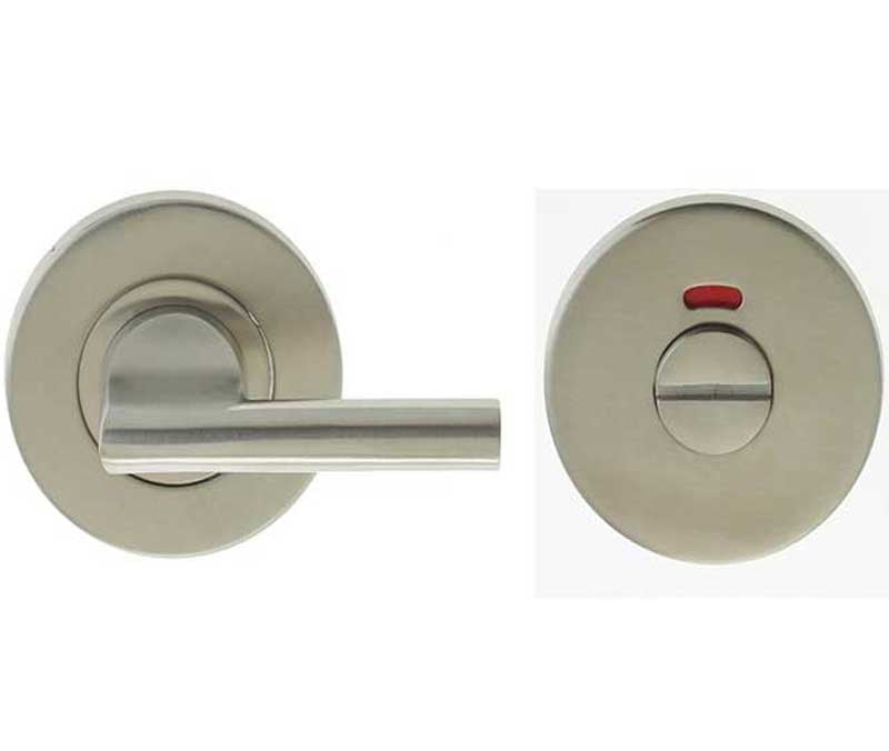 Frelan Hardware Door Furniture Satin Stainless Steel / Yes / Easy Turn & Release Frelan - Easy Turn & Release 52mm x 8mm with Indicator - Stainless Stainless Ste