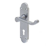 Frelan Hardware Door Furniture Satin Chrome / Std. Lock Handles Frelan - Epsom Standard Lock Handles on Backplates - Satin Chrome